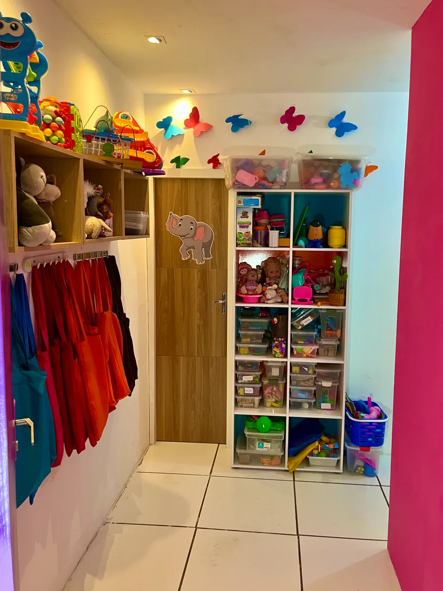 Materiais e brinquedos do espaço ABA
